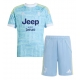 Billige Fotballdrakt Juventus Lloyd Kelly #6 Replika Bortedraktsett Barn 2025-26 Kortermet (med bukser)